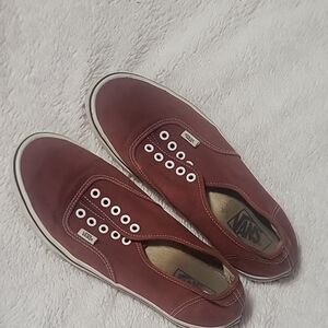 Vans Men's Red Slip-On Shoes